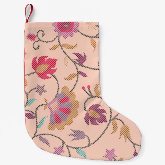 kani design print florale textiel abstracte kunst kleine kerstsok (Voorkant)