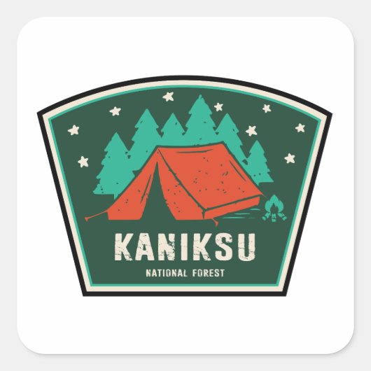 Kaniksu National Forest Idaho Camping Vierkante Sticker (Voorkant)