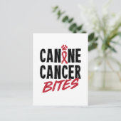 Kaninenkanker Bites Dog Carcinoma Bewustheid Briefkaart (Staand voorkant)