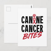 Kaninenkanker Bites Dog Carcinoma Bewustheid Briefkaart (Voorkant / Achterkant)
