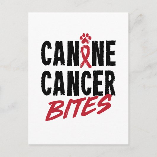 Kaninenkanker Bites Dog Carcinoma Bewustheid Briefkaart (Voorkant)