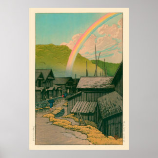 Kanitamachi door Kawase Hasui Poster