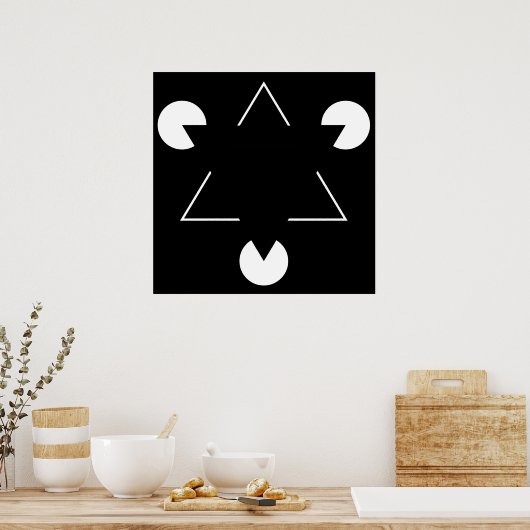 Kanizsa triangle poster (Keuken)