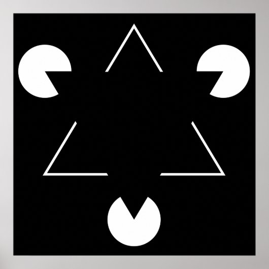 Kanizsa triangle poster (Voorkant)