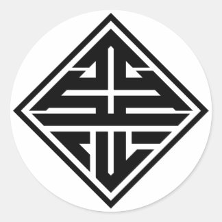 kanji "悪" ronde sticker