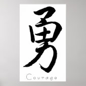 Kanji Art-Courage Poster (Voorkant)