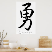 Kanji Art-Courage Poster (Keuken)