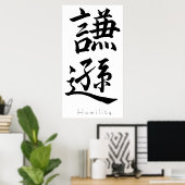 Kanji Art - Humiliteit Poster (Thuiskantoor)