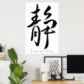 Kanji Art - Tranquiliteit Poster (Thuiskantoor)