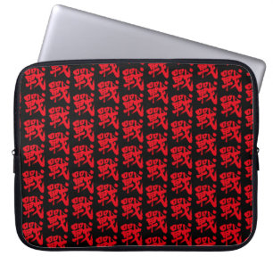 [Kanji] Battle als klassieke letter Laptop Sleeve