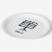 Kanji Behandel grote papieren borden Bordje (Gekanteld)