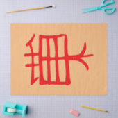 Kanji Behandel rood bruin tissuepapier (Craft)