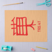 Kanji Behandel rood bruin tissuepapier (Craft)