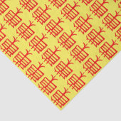 Kanji Behandel rood geel tissuepapier (Detail)