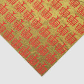 Kanji Behandel rood goud ader tissuepapier (Detail)