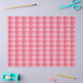 Kanji Behandel rood roze tissuepapier (Craft)