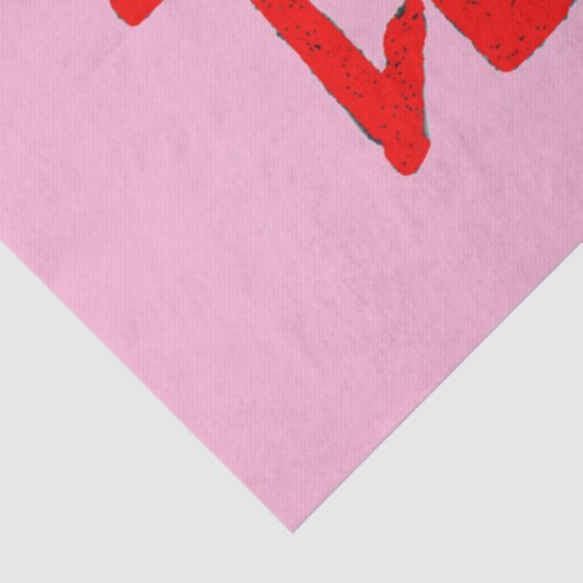 Kanji Behandel rood roze tissuepapier (Detail)