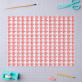 Kanji Behandel rood wit weefsel papier (Craft)