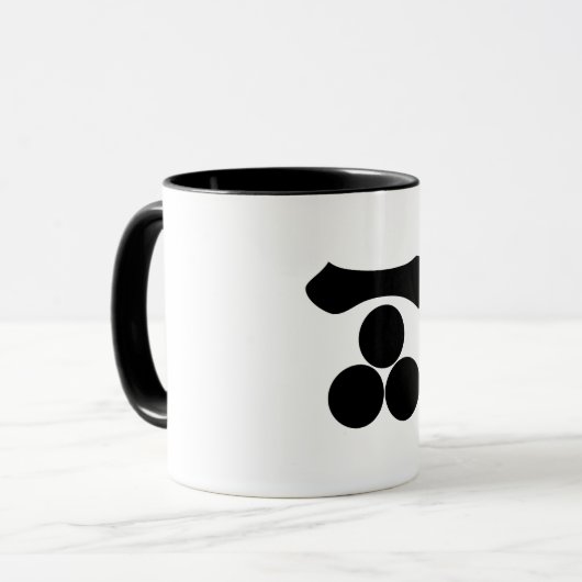 Kanji cijfer één en drie sterren mok (Voorkant links)