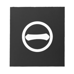 Kanji cijfer één in cirkel notitieblok