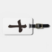 Kanji cijfer tien bagagelabel (Voorkant horizontaal)