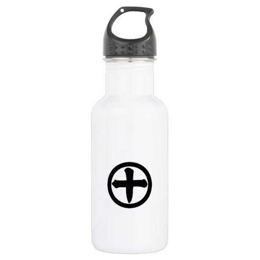 Kanji cijfer tien in cirkel waterfles  (Voorkant)