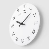Kanji Clock 1-12 (rotated) Grote Klok (Hoek)