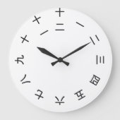 Kanji Clock 1-12 (rotated) Grote Klok (Voorkant)