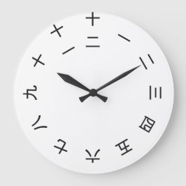 Kanji Clock 1-12 (rotated) Grote Klok