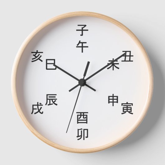 Kanji Clock - Chinese Zodiac - Time of the Day (Voorkant)