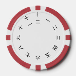 Kanji Clock Poker Chips