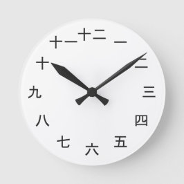 Kanji Clock Ronde Klok