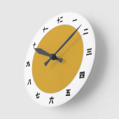 Kanji Clock Sjabloon - Creëer Uw eigen/Japans Ronde Klok (Hoek)