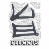 Kanji Delicious Black lg contour see through stick Sticker (Voorkant)