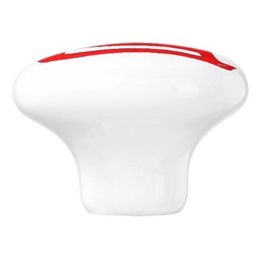 Kanji Delicious Red-keramische knop (Zijkant)