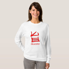 Kanji Delicious Red women long meve sjirt T-shirt