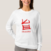 Kanji Delicious Red women long meve sjirt T-shirt (Voorkant)