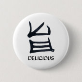 Kanji Delicious ronde knop Ronde Button 5,7 Cm (Voorkant)