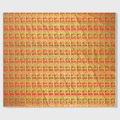 Kanji Delicious rood goud ader mat inpakpapier (Vlak)