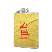 Kanji Delicious rood goud ader verpakt kolf Heupfles (Links)