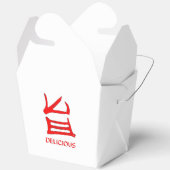 Kanji Delicious rood wit uitpakken doos Bedankdoosjes (Open)