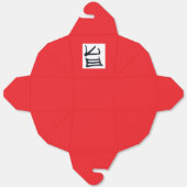 Kanji Delicious zwart wit rood haal uit doos Bedankdoosjes (Ongevouwen)