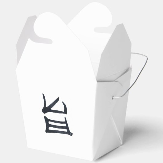Kanji Delicious zwart wit take-out box Bedankdoosjes (Open)
