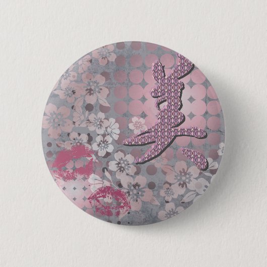 Kanji Design Beauty Botton Ronde Button 5,7 Cm (Voorkant)