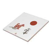 Kanji Dog op White Tegeltje (Zijkant)