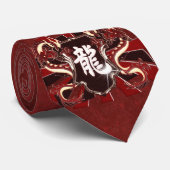 Kanji Dragon Shield Stropdas (Opgerold)