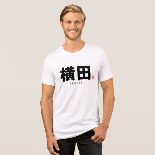 kanji familienaam - Yokota Tri-Blend Shirt (Voorkant volledig)