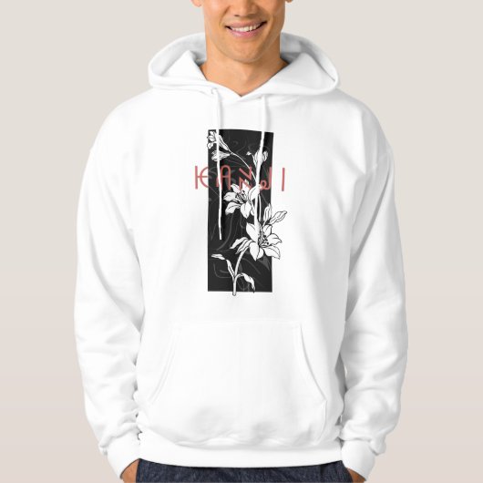 Kanji flower classic design  hoodie (Voorkant)