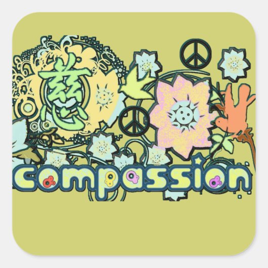 Kanji for Compassion Sticker - (Voorkant)