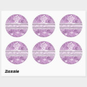 Kanji for Love Rustic Plum Swirled Ronde Sticker (Vel)